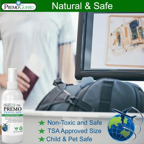 Miniatura 2 de Aerosol para cama de viaje, LICE & MITE Killer – 3 oz cumple con TSA – Natural no tóxico – Apto para niños y mascotas – Acción rápida – Sin manchas