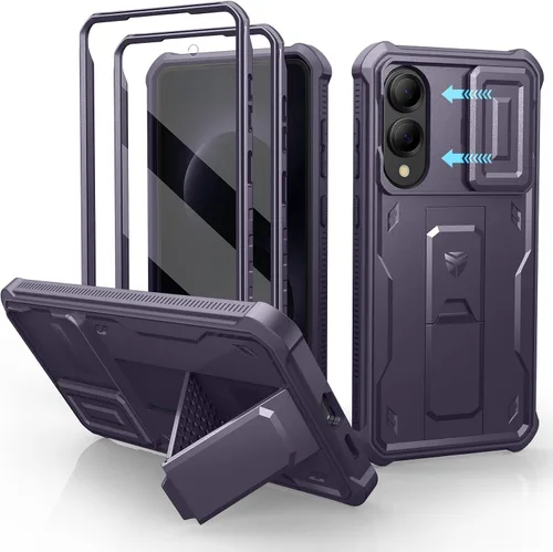Miniatura 39 de Dexnor Funda para Samsung Galaxy S24 con Cubierta Deslizante Integrada para Cámara y Protector de Pantalla y Soporte, Funda Resistente a los Golpes
