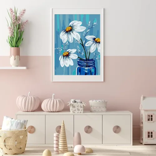 Miniatura 3 de Ginkko Pintura por números para adultos, niños, principiantes, con marco de madera, fácil, acrílico sobre lienzo, 12x16 pulgadas, con pinturas