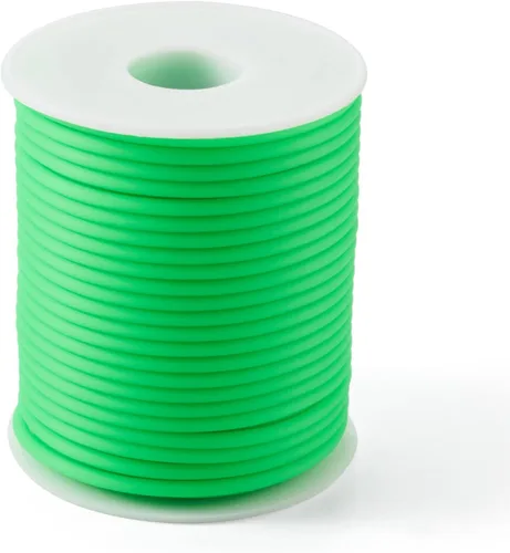 Miniatura 48 de FASHEWELRY 3 rollos de cables de goma huecos para tejer, cable de peluquero de 0.079 pulgadas (0.079 in), cables de silicona para tejer puntada