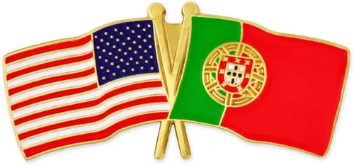 Miniatura 64 de PinMart Pin de solapa esmaltado con bandera de la amistad cruzada de Estados Unidos y el mundo