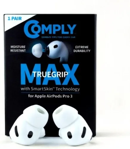 Miniatura 10 de Comply TrueGrip MAX Almohadillas de repuesto premium de espuma viscoelástica para Apple AirPods Pro Gen 3 Comodidad duradera, durabilidad MAX