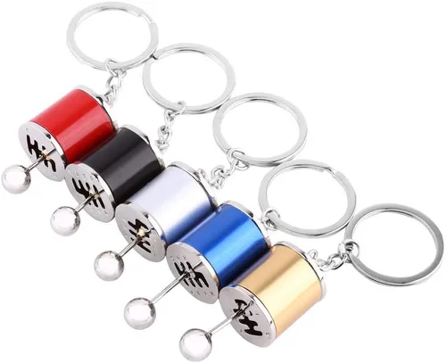 Miniatura 2 de Yosoo - Llavero de palanca de cambios de automóvil, mini palanca de cambios de automóvil, caja de cambios, llavero de metal para hombre (negro)