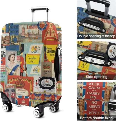 Miniatura 5 de France Paris Tower - Funda protectora para equipaje, diseño de torre Eiffef, funda elástica para maleta de 18242832 pulgadas, Funda para equipaje-10