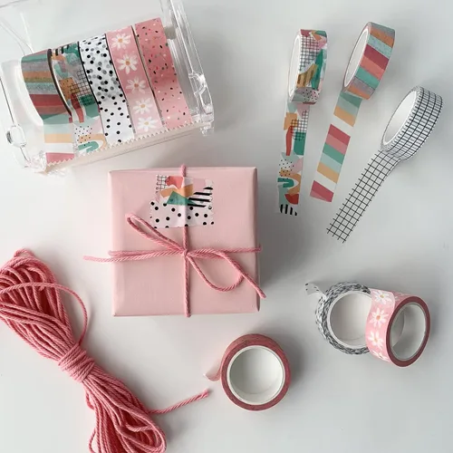 Miniatura 7 de ZYNSHE - Juego de 12 rollos de cinta adhesiva washi de 15 mm de ancho, cinta decorativa linda para diario, álbum de recortes, manualidades, bullet