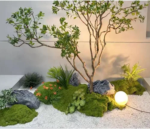 Miniatura 8 de Musgo artificial de 5.3 onzas para manualidades, decoración de musgo verde falso para jardines de hadas, centros de mesa de boda, arreglos florales