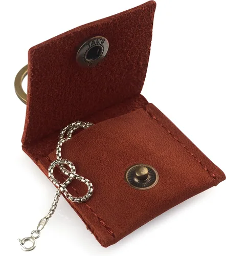 Miniatura 5 de Soporte de cuero para llavero, funda de viaje para anillo de boda, soporte para anillo de compromiso, bolsa para anillos, soporte para anillos