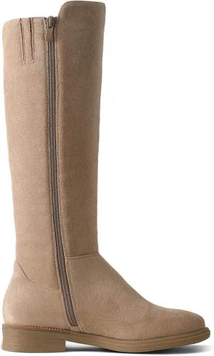 Miniatura 4 de Shoe'N Tale Botas altas hasta la rodilla con tacón bajo plano y punta redonda elástica para mujer con cremallera lateral