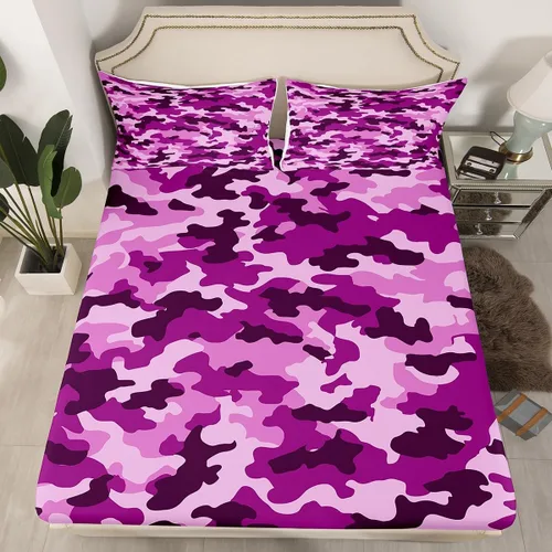 Miniatura 4 de Sábana bajera ajustable de 3 piezas con estampado de leopardo, tamaño individual, juego de ropa de cama de piel de guepardo para niños, bolsillo