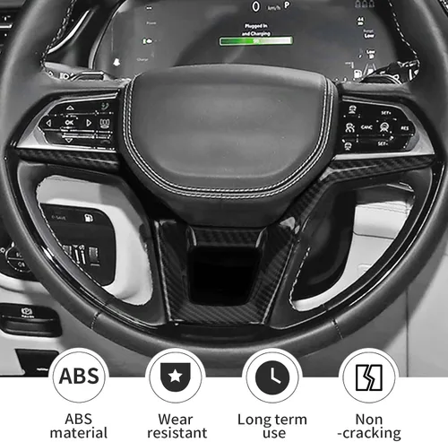 Miniatura 2 de Linskip Moldura de volante compatible con Jeep Grand Cherokee L 2021-2024 y Grand Cherokee 2022-2024, funda para volante para Jeep Grand Cherokee L