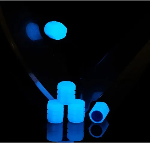 Miniatura 3 de 4 tapas universales fluorescentes para válvulas de neumáticos, tapas luminosas para válvulas de aire de neumáticos, cubiertas iluminadas