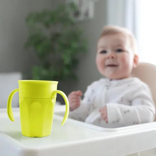 Miniatura 12 de Dr. Brown's Juego de iniciación de alimentación para niños pequeños, paquete de viaje con taza de entrenamiento sin boquilla Cheers360 con asas