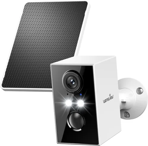 wansview Cámaras para seguridad en el hogar-2K WiFi 6 Cámara inalámbrica para exteriores con energía solar/batería y visión nocturna a color,