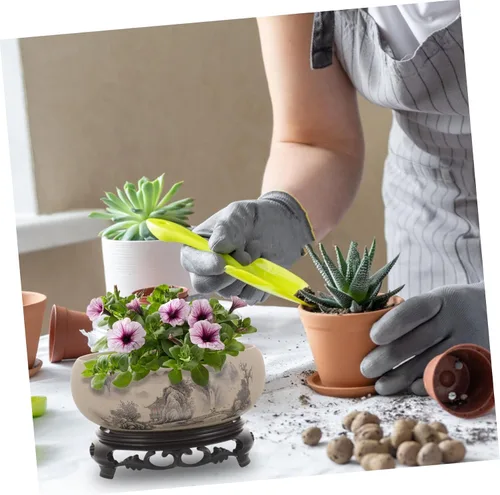 Miniatura 4 de OSALADI Cuenco de lirio de agua de cerámica, maceta hidropónica grande, cuenco para plantas de jardín, recipiente de plantación de flores