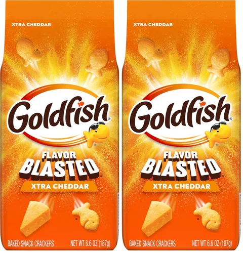 Miniatura 35 de Goldfish Mega Bites Galletas de Queso Cheddar Fuerte, Bolsa de 5.9 Oz