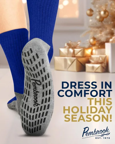 Miniatura 7 de Pembrook 4 pares de calcetines antideslizantes para hombres, mujeres, marido, papá, calcetines de agarre para hospital, yoga, pilates, barre