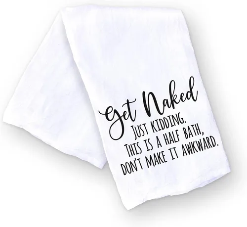 Miniatura 10 de Toalla de baño divertida hecha a mano – Toalla de mano de saco de harina 100% algodón, si orinas en el asiento, 28 x 28 pulgadas, perfecta