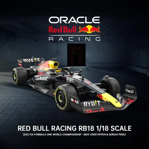 Miniatura 3 de RASTAR Red Bull F1 - Coche RC a escala 1/18 - Oracle Racing 2022 Mando a distancia Fórmula 1 RB18 Modelo Sergio Pérez - Azul oscuro 2.4G para niños