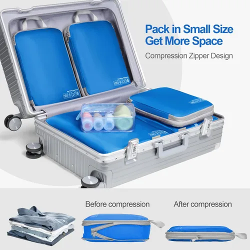 Miniatura 3 de Cambond Compression Packing Cubes for Suitcases - Packing Cubes for Travel Bags Luggage Organizers Travel Essentials Compression Cubes for Carry on