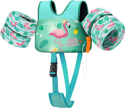 Miniatura 20 de HeySplash Chaleco de natación para niños pequeños, flotadores para niños de 22 a 44 libras/22 a 55 libras, chaqueta de natación para niños