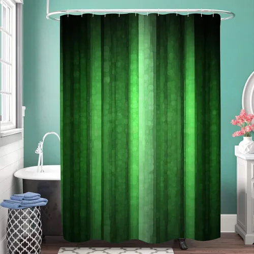 Miniatura 17 de Gibelle Cortina de ducha pequeña de 36 x 72 pulgadas, juego estrecho medio negro y gris, tela moderna abstracta para baño, textura de vidrio fresco