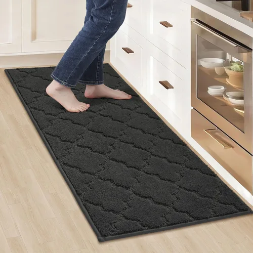 Miniatura 15 de COSY HOMEER Alfombras suaves de cocina [2 piezas] para el frente del fregadero súper absorbentes, tapetes y tapetes de cocina de 20 x 30 pulgadas/20