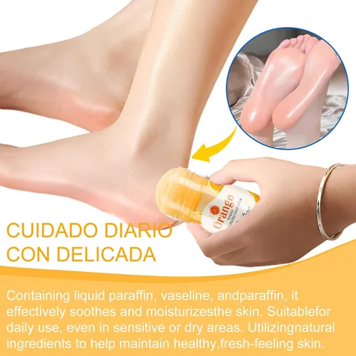 Miniatura 2 de Tender Crema hidratante para pies, parafina líquida y aceite de oliva para talones secos y agrietados, 1.41 onzas (naranja)