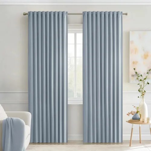 Miniatura 9 de MIULEE Cortinas opacas con pestaña trasera de 63 pulgadas de largo, juego de 2 paneles para sala de estar, dormitorio, privacidad, bolsillo