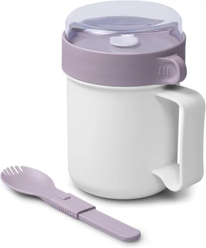 MATICAN Taza de sopa para microondas con tapa, recipiente para sopa con tapa para fideos ramen, sopa, bebidas, apto para microondas, incluye
