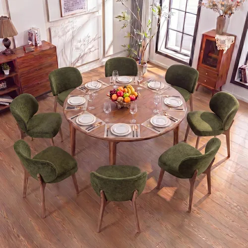Miniatura 31 de YOUNIKE Silla de comedor con respaldo alto, silla única de cocina estilo moderno de mediados de siglo, silla acentuada sin brazos de tela bouclé