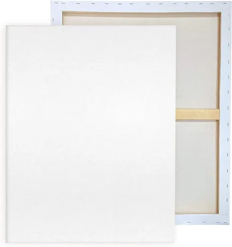 Miniatura 7 de Lienzos estirados negros y blancos para pintar, paquete múltiple de 3 unidades de 11 x 14 pulgadas, 8 x 10 pulgadas, 5 x 7 pulgadas, lienzo