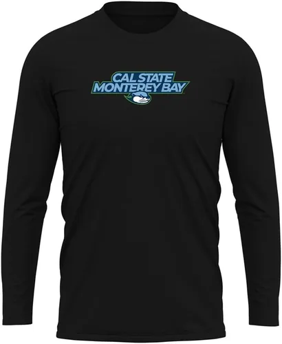 Miniatura 280 de Camisa deportiva de manga larga oficial de la NCAA Collegiate para hombre, colección negra con logotipo primario