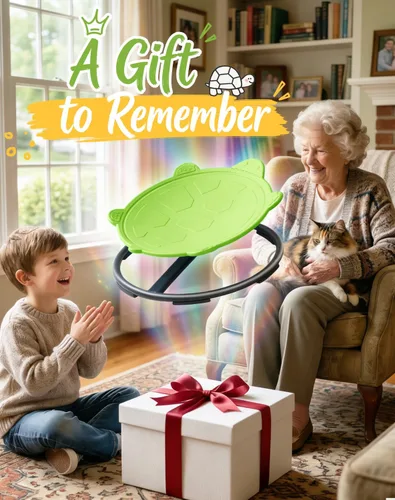 Miniatura 7 de Silla giratoria de tortuga para niños autistas, juguete giratorio sensorial, silla giratoria para niños con autismo, asiento giratorio sensorial