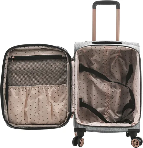 Miniatura 3 de kensie Hudson Softside - Juego de equipaje giratorio de 3 piezas, Gris brezo, Hudson Softside - Juego de equipaje giratorio de 3 piezas