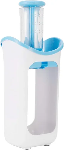 Miniatura 4 de Oumefar Exprimidor de puré de frutas con 10 bolsas de compresión DIY Squeeze Station para alimentos (azul)