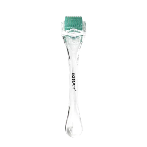 Koi Beauty Rodillo Derma Profesional, 200 Microagujas Individuales Reales de Titanio, Rodillo de Microagujas, Rodillo de Microagujas para Hombres y