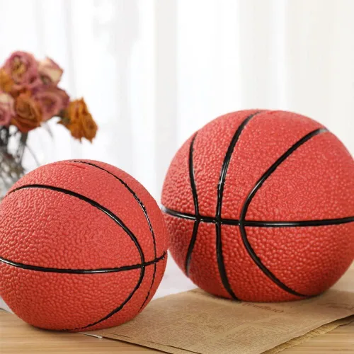 Miniatura 2 de H&W Alcancía de baloncesto para niños, banco de monedas con temática de baloncesto inastillable, tamaño grande, regalo para niños (tamaño L)