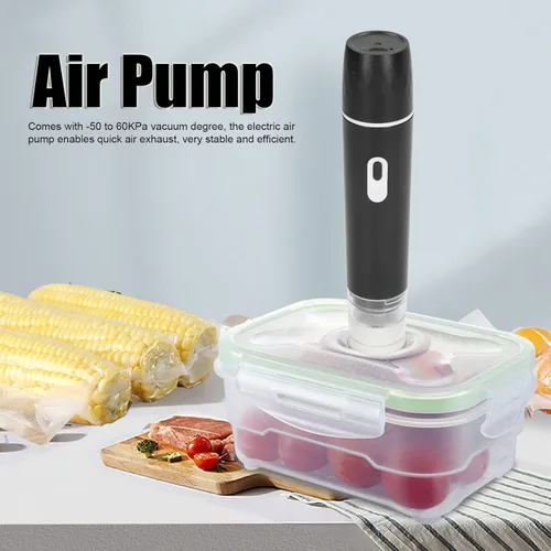 Miniatura 3 de Sellador al vacío portátil inalámbrico eléctrico para almacenamiento de alimentos y ropa, color negro
