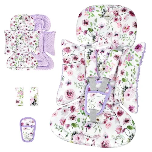 Miniatura 11 de GFU Apoyo para la cabeza del asiento de coche para recién nacido, 2 en 1 Apoyo para la cabeza y el cuerpo del asiento de coche para bebé