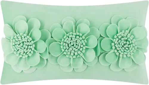 Miniatura 16 de JWH Funda de almohada decorativa con diseño de flores 3D, funda de almohada decorativa de girasol, cojín de terciopelo, funda de almohada floral