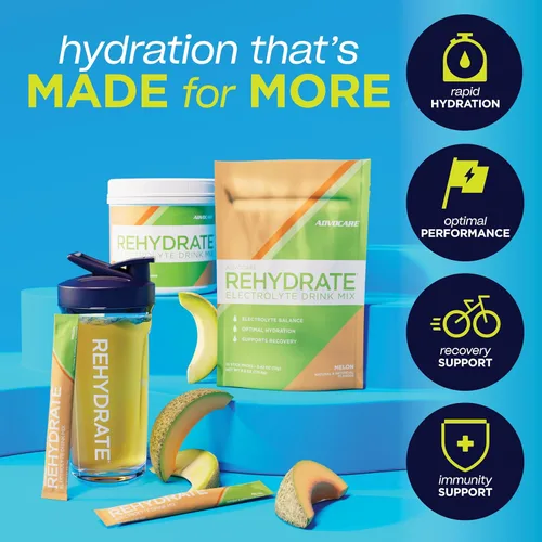 Miniatura 3 de AdvoCare Rehydrate - Mezcla de bebida con electrolitos - Incluye magnesio, sodio, potasio y calcio - Antioxidante y fortificado con aminoácidos