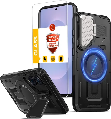 Miniatura 59 de Funda magnética para Google Pixel 9A compatible con cargador inalámbrico MagSafe, para Pixel 9A, funda de teléfono integrada de 360 °, con 2