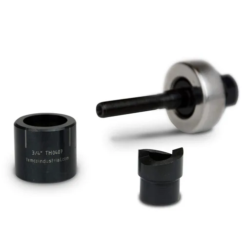 TEMCo TH0407-3/4 - Unidad de perforación de tamaño real con perno de extracción manual (0.75 pulgadas, tamaño real del agujero)