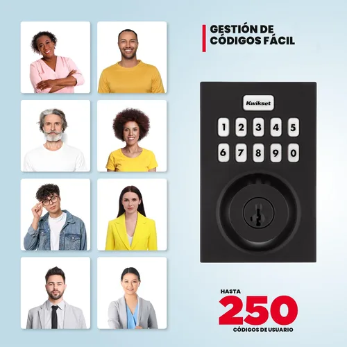Miniatura 6 de Kwikset HomeConnect 620 Z-Wave Cerradura Inteligente con Teclado de Largo Alcance Habilitado, Entrada Conveniente sin Llave, Códigos de Usuario