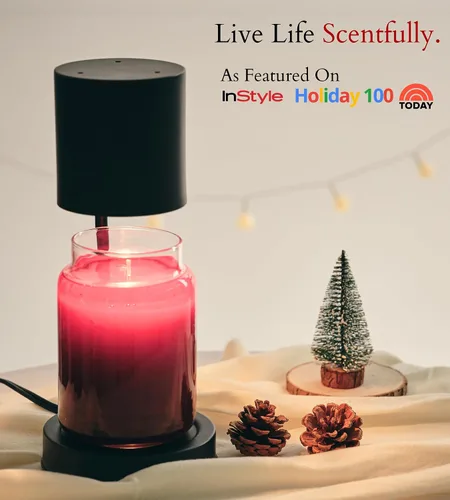Miniatura 9 de Cozyberry® Querencia™ - Lámpara calentadora de velas, temporizador de 1, 2, 4 horas, 2 bombillas incluidas, compatible con todas las velas, lámpara