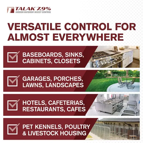 Miniatura 4 de Atticus Talak 7.9% Control de insectos para interiores y exteriores, concentrado de bifentrina (32 onzas)