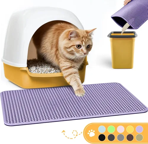 Miniatura 15 de Tapete sanitario para gatos, tapete pequeño que atrapa la orina, fácil de limpiar, caja sanitaria impermeable, a prueba de orina y antideslizante