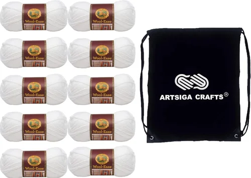 Miniatura 28 de Lion Brand Wool Ease Canyon Sunset 620-003 (3-Skeins - Mismo Lote de Tinta) Estambre Medio #4 Acrílico, Hilo de Lana para Crochet y Tejido con Bolsa