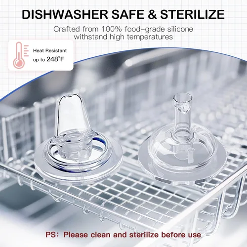 Miniatura 3 de Kit de conversión de vasos con boquilla para biberones anticólicos de Philips Avent, parte superior de popote suave y kit de transición con pajita