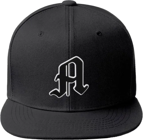 Miniatura 1113 de Daxton Gorra clásica con visera de billete plano con letras del alfabeto inglés antiguo de la A a la Z